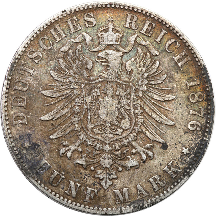 Niemcy, Badenia. 5 marek 1876 G